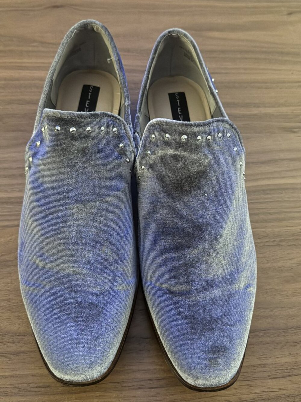 Steven by Steve Madden Archie Loafers Velour Studded Flats | Size 11 - HS0430